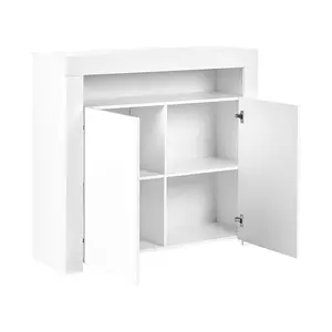 2 Door Sideboard LED White COVINA