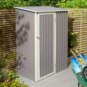 Trentvale 5X3 Metal Pent Shed Dark Grey Light Grey