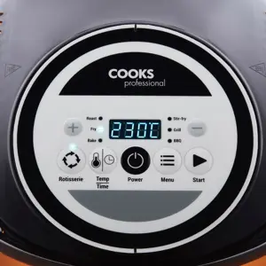 Cooks Professional Digital Air Fryer Rotisserie Oven Grill Roast Steam Air Fry Tabletop Cooker 10L