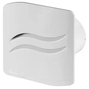 Awenta 100mm Pull Cord S-LINE Extractor Fan White ABS Front Panel Wall Ceiling Ventilation