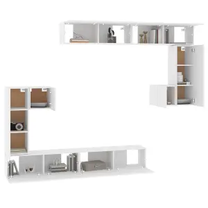 Berkfield Wall-mounted TV Cabinet White Engineered Wood