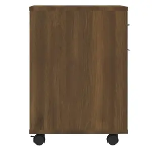 Berkfield Rolling Cabinet Brown Oak 45x38x54 cm Engineered Wood