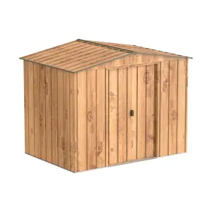 BillyOh Top Woodgrain Apex Metal Shed - 8x6