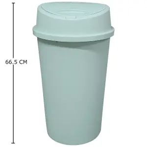 Sage Green 45 Litre Touch Top Bin Ideal Kitchen Bin for Home Garden Office School Bathroom with Touch Top Bin