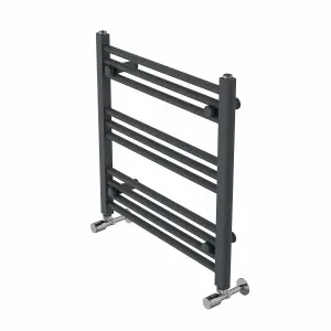 Rinse Straight Bathroom Heated Towel Rail Ladder Radiator Anthracite 600x600mm