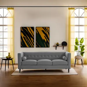 Interiors by Premier Helia Grey Velvet Sofa