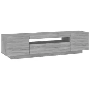 vidaXL TV Cabinet with LED Lights Grey Sonoma 160x35x40 cm