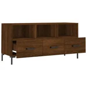 Berkfield TV Cabinet Brown Oak 102x36x50 cm Engineered Wood