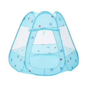 Princess Pop Up Tent Kids Playhouse Tent with a Storage Bag Pop Up Ball Pit Tent for Toddlers Baby Blue