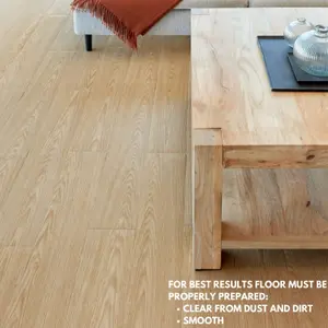 Self Adhesive Floor Planks - 36 Planks Per Pack Covering 53.8 ft² (5 m²) - Peel And Stick Vinyl Flooring in Natural Wood Effect