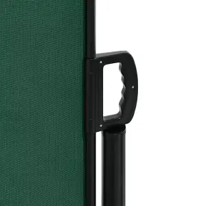 Berkfield Retractable Side Awning Dark Green 200x1000 cm