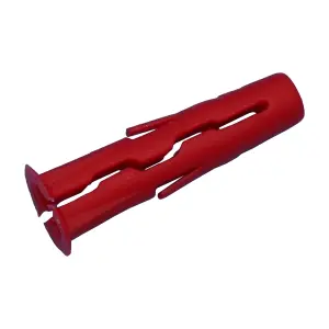 Red Screw Wall Expansion Fixing Rawl Plugs for Brick Stone Concrete Wall Plasterboard, 96pcs