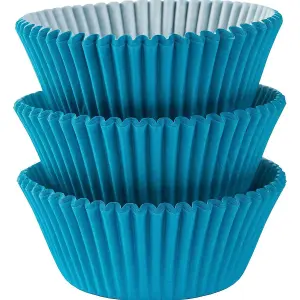 Amscan Fluted Cupcake Wrappers (Pack of 100) Blue (One Size)