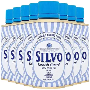 8 x Silvo Metal Polish Anti-Tarnish Protection Silver Aluminium Chrome 175ml