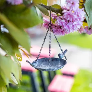 Vintage Metal Hanging Chain Bird Feeder for Wild Birds