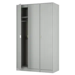 Nashville Ready assembled Contemporary Grey Tall Triple Wardrobe (H)1960mm (W)1108mm (D)530mm