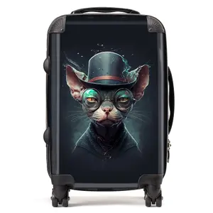 Sphynx Cat With Glases Splashart Suitcase - Cabin