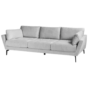 4 Seater Fabric Sofa Grey NENOLA