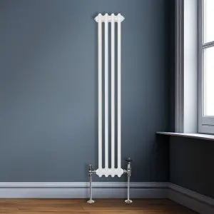 Traditional 3 Column Radiator - 1500 x 202 mm - White