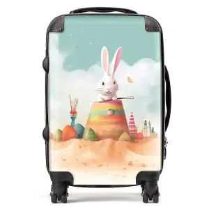 White Rabbit On A Beach Holiday Suitcase - Cabin