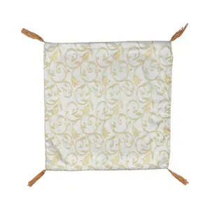 Aloise Floral Square Throw Cushion White/Yellow / 40cmH x 40cmW