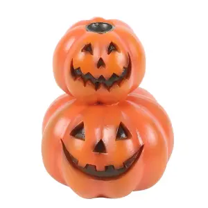 Something Different Stacked Pumpkins Backflow Incense Burner Orange (One Size)