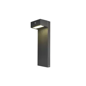 Luminosa Top LED Outdoor Bollard Urban grey, Sandblasted, Warm-White 3000K, IP44