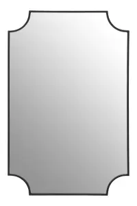 Interiors by Premier Avento Black Inverted Corners Wall Mirror