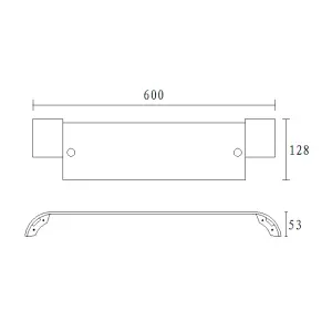 Jenna Bathroom Wall Mounted Chrome Glass Shelf (W)60cm