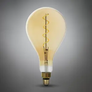 LARGE 6W E27 ES Vintage Edison PS160 LED Light Bulb 1800K Spiral Filament High CRI Dimmable - SE Home