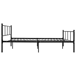 Berkfield Bed Frame Black Metal 120x200 cm