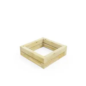 OutdoorGardens Stackable Wooden Square Planter - 450mm