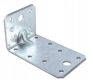 10 Pack Of Heavy Duty Galvanised Reinforced Angle Brackets 2.5mm Thick 90x50x55mm