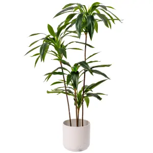 Large 120cm Artificial Dracaena Marginata Dragon Tree - Indoor Houseplants with Realistic Faux Foliage -Home and Office Décor