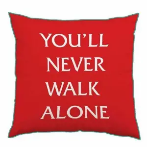 Liverpool FC YNWA Crest Square Cushion Red (One Size)