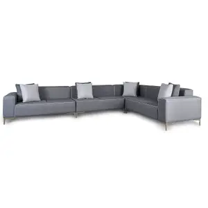 Emelda Grace Cloud Large Rectangle Corner Sofa - Right Hand - Dark Grey