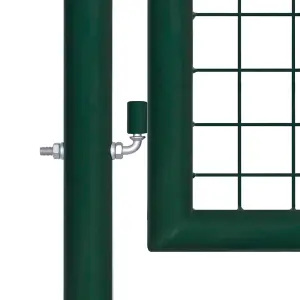 Berkfield Fence Gate Steel 100x200 cm Green