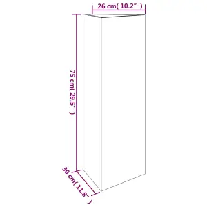 Berkfield Garden Planter 30x26x75 cm Corten Steel