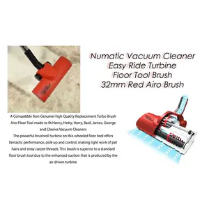 Numatic Vacuum Cleaner Easy Ride Turbine Floor Tool Brush 32mm Red Airo Brush by Ufixt