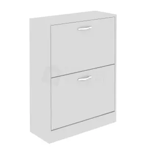 Vida Designs 2 Drawer Shoe Storage Cabinet White