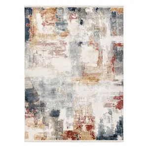 DISTIN 0144B white / rose / powder modern carpet - Abstraction, vintag 160x230 cm