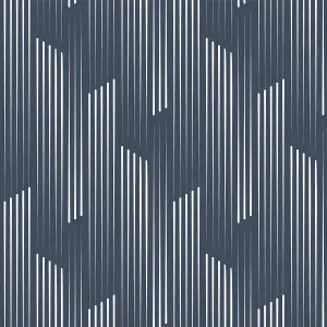 Bobbi Beck eco friendly Blue abstract vertical line Wallpaper