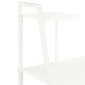 Berkfield Desk with Shelving Unit White 102x50x117 cm