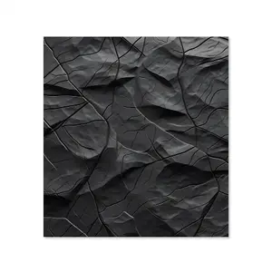 Toughened 6mm Glass Kitchen Splashback 60 x 65cm Abstract Black - Polished Edge Heat Resistant Back Splash for Cookers Hob