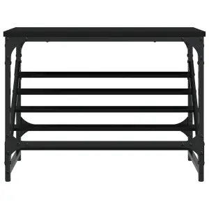 Shoe Rack Black 60x30x45 cm Engineered Wood