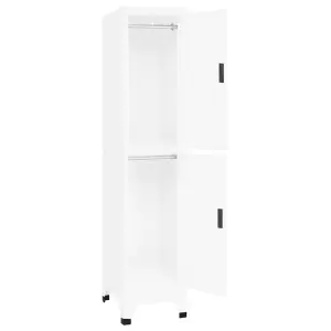 Berkfield Locker Cabinet White 38x45x180 cm Steel