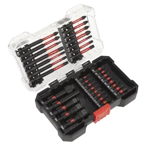 Sealey Power Tool Bit Set 35 Pieces Impact Grade 1/4" Hex Forged S2 Steel AK8283