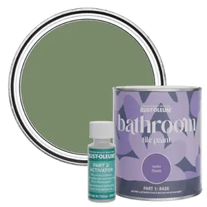 Rust-Oleum All Green Satin Bathroom Tile Paint 750ml