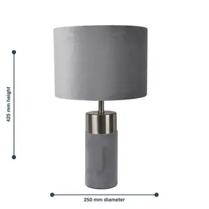 Raubsville 32Cm Table Lamp (Set of 2) Grey / Grey