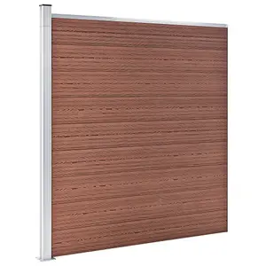 Berkfield Garden Fence WPC 175x186 cm Brown